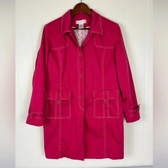 Susan Graver Style Jacket Women’s Medium Pink Lightweight‎ Utility Classic - Picture 1 of 11